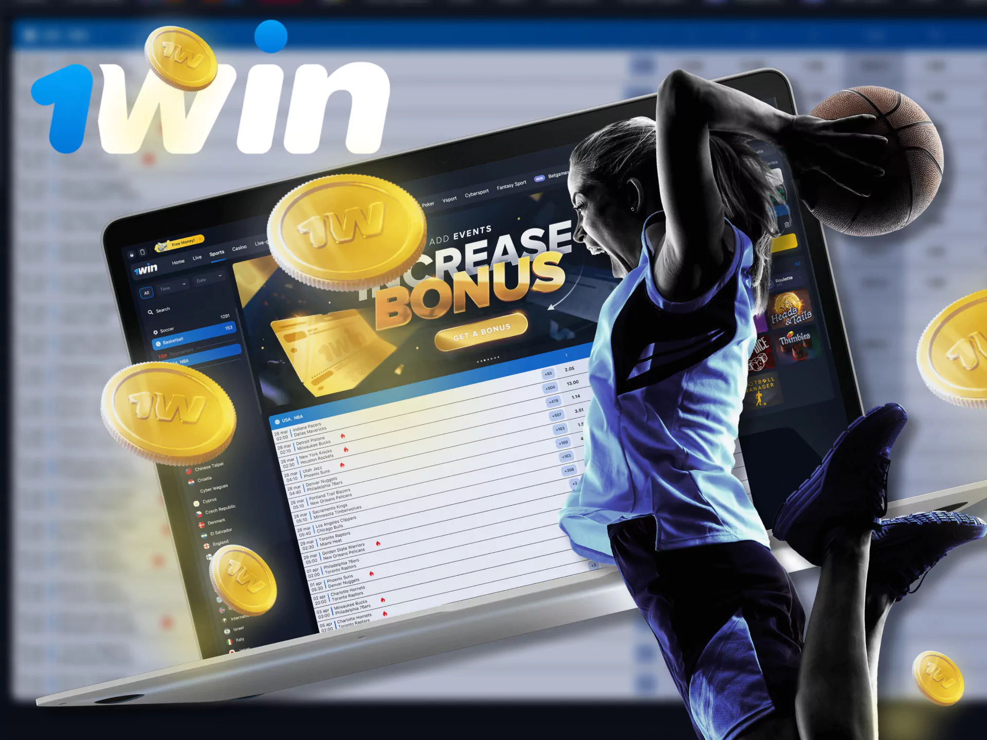 At 1win with these instructions, start betting on basketball easily.