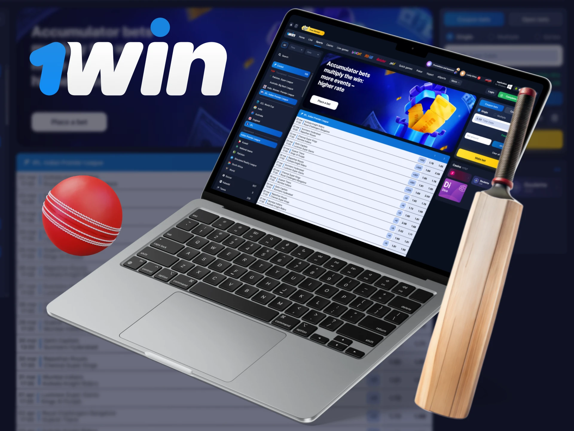 Bet on IPL on the 1win platform.