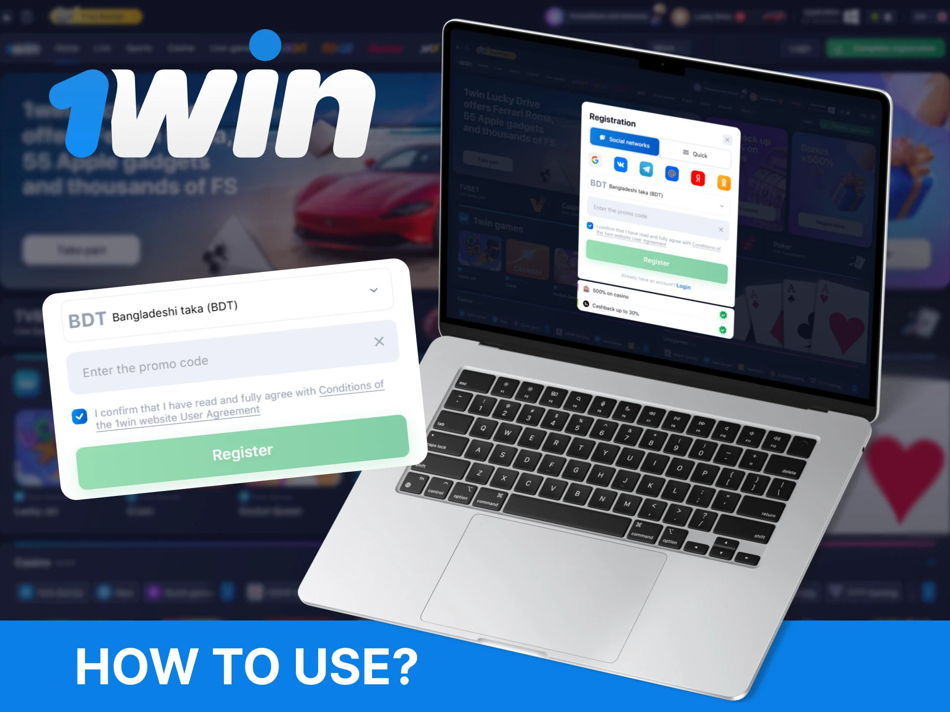 Find out how to use the 1win promo code.