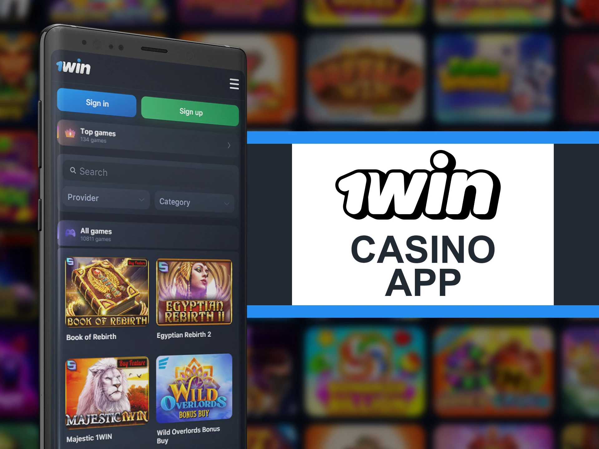 অ্যাপ দিয়ে আরামে 1win ক্যাসিনো খেলুন।