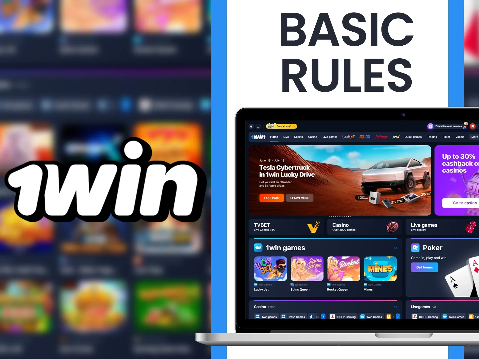 1win ক্যাসিনোর মৌলিক নিয়ম জানুন।