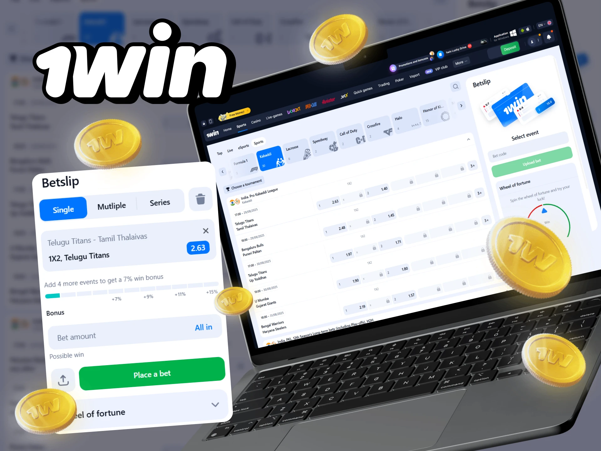 Find out how to bet on kabaddi at the 1win bookmaker.