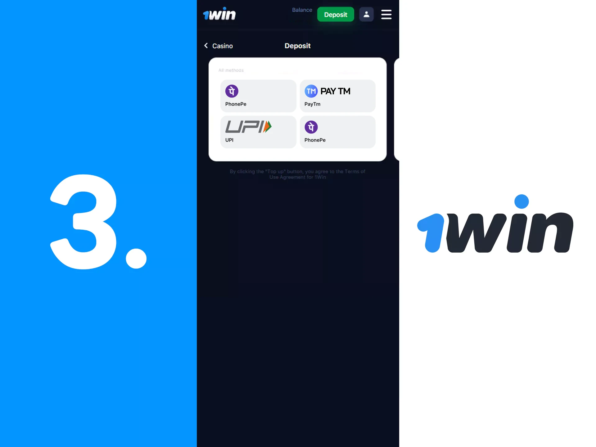 Make a deposit to start betting.